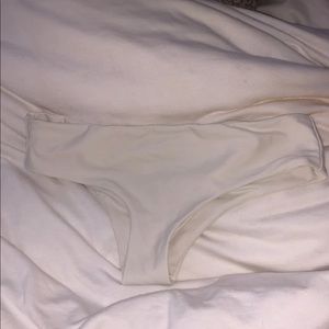 white bikini bottoms